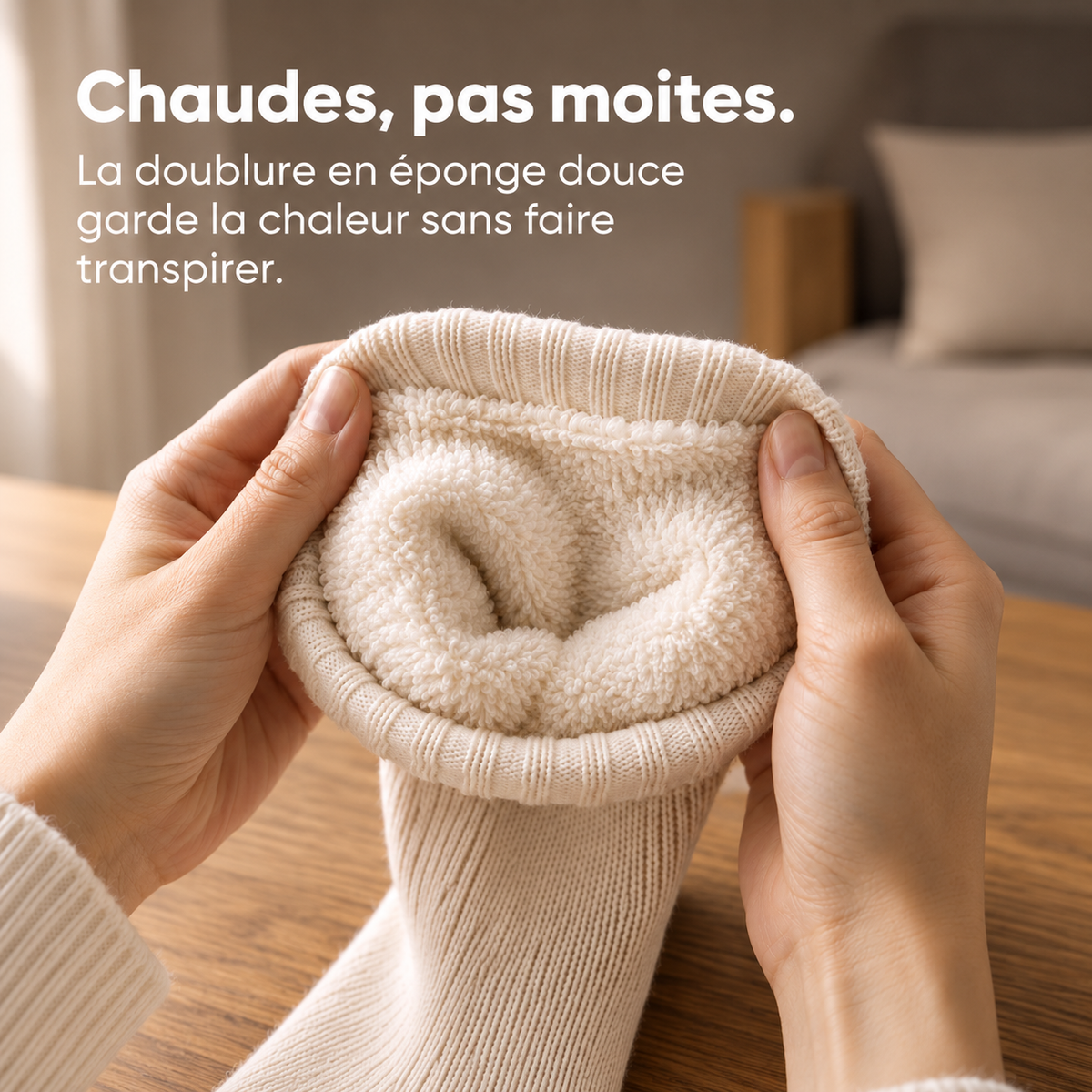 Chaussettes Cocooning Taupe – Lot de 5 paires