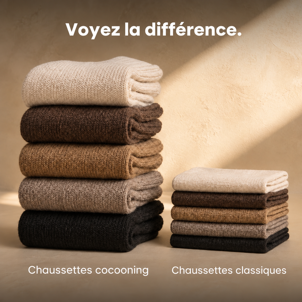 Chaussettes Cocooning – Lot de 5 paires (5 coloris)