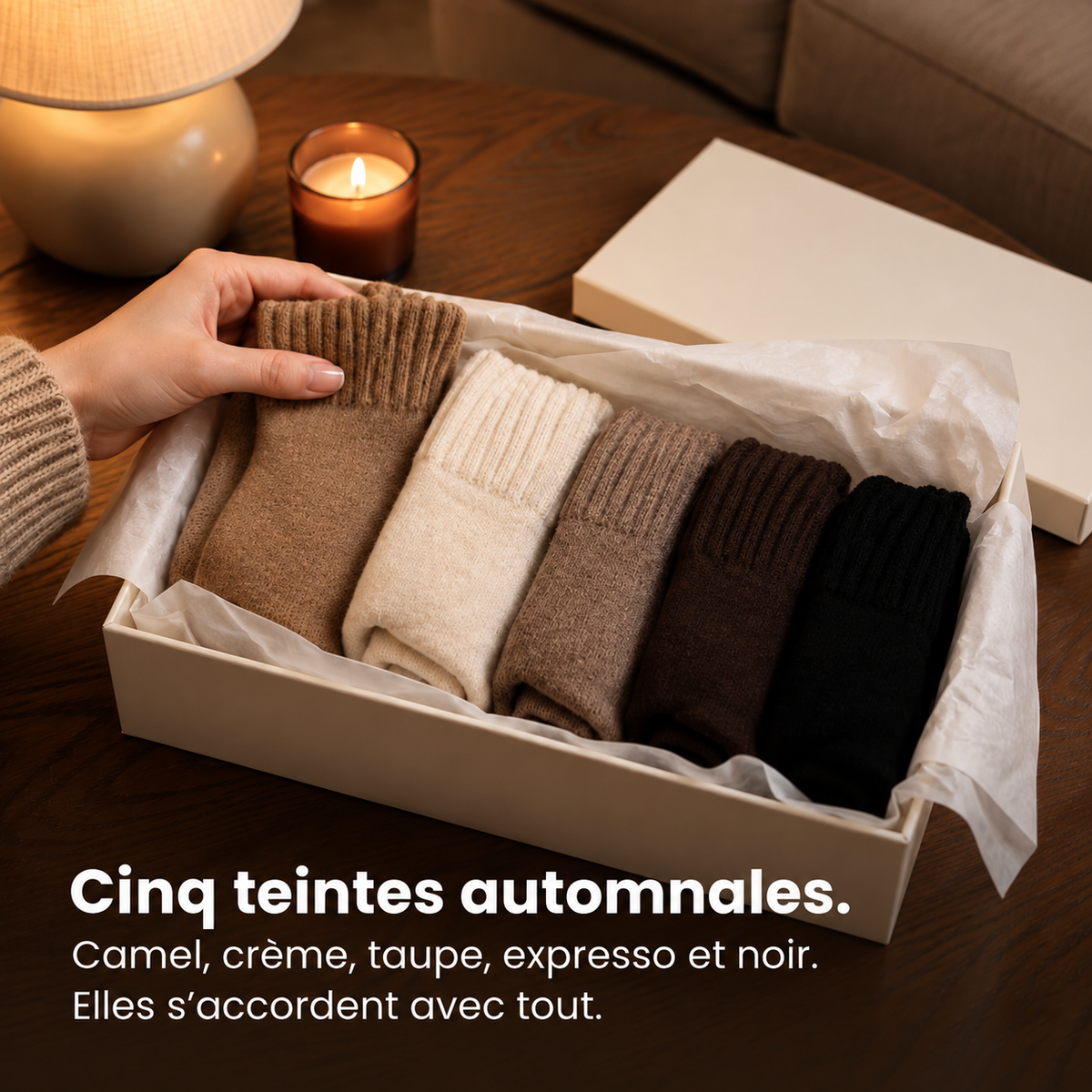 Chaussettes Cocooning – Lot de 5 paires (5 coloris)