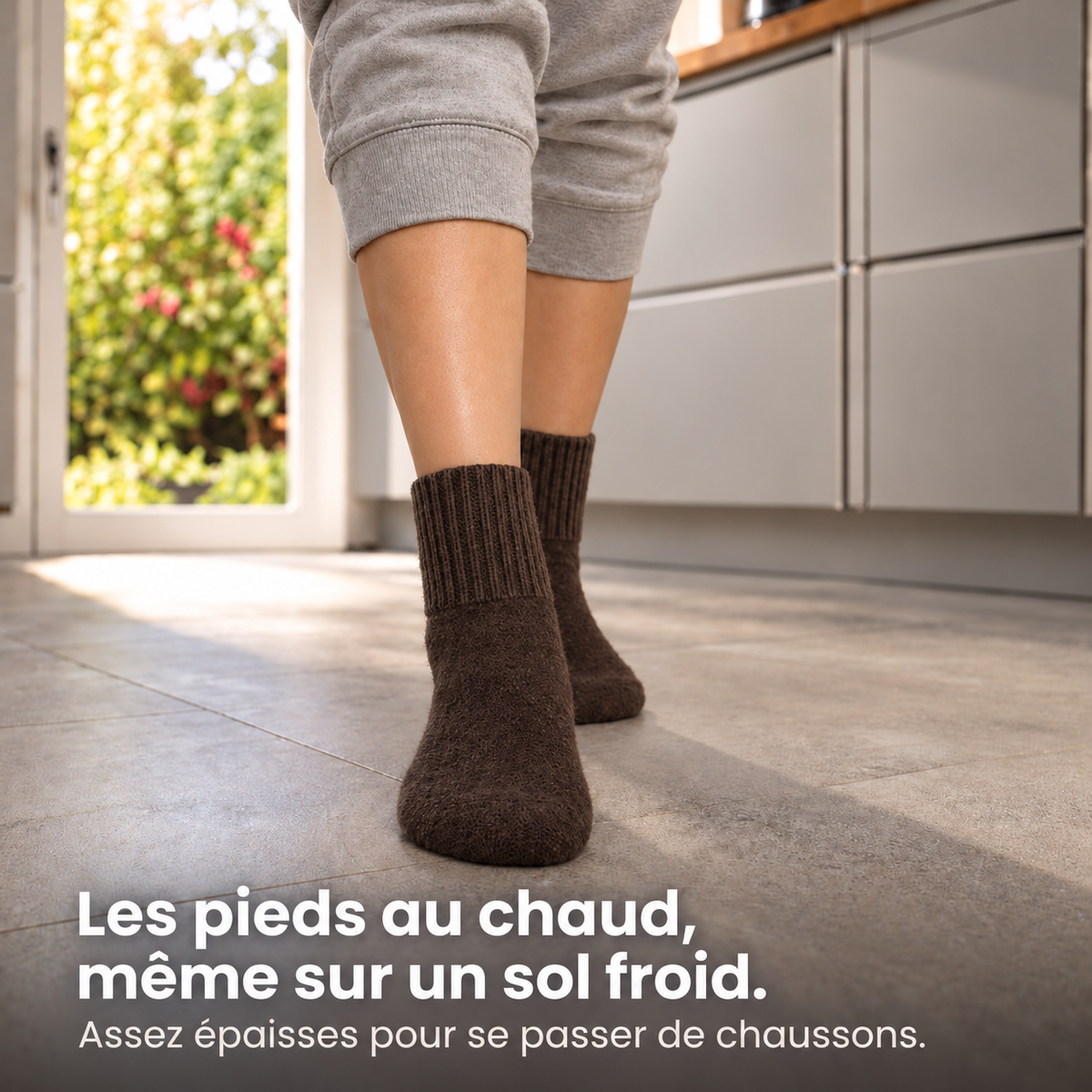Chaussettes Cocooning Taupe – Lot de 5 paires