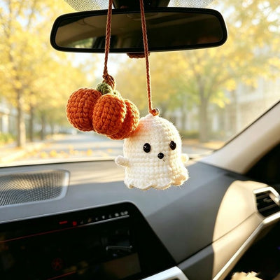 Fantôme au Crochet pour Rétroviseur – Déco Halloween