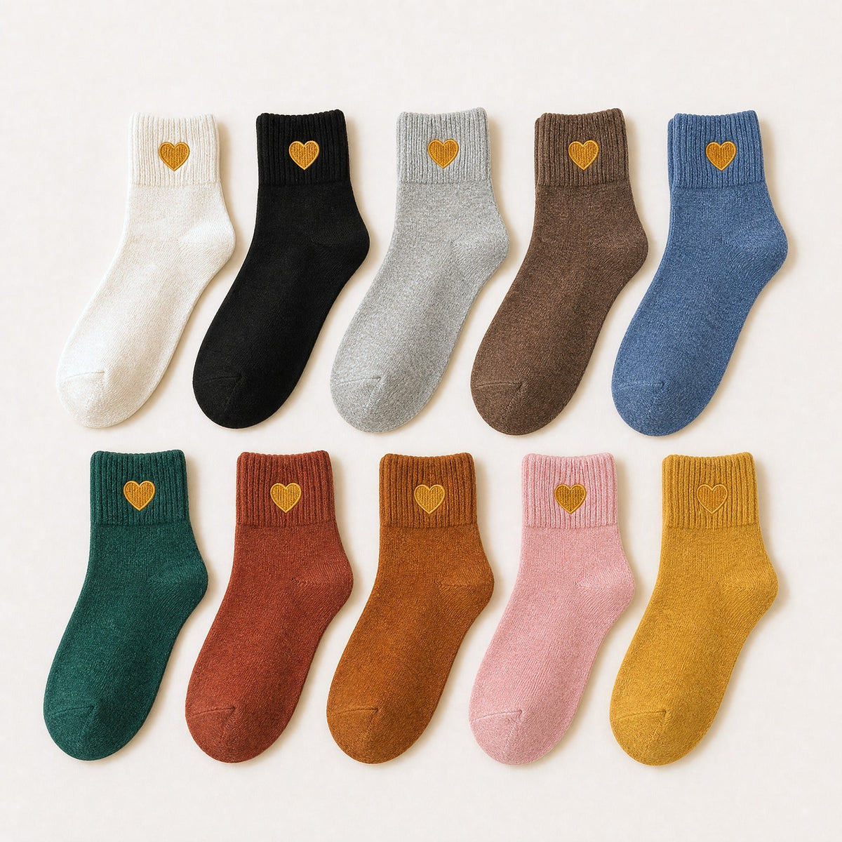 Chaussettes Petit Cœur Doré