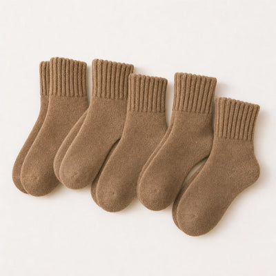 Chaussettes Cocooning Camel – Lot de 5 paires