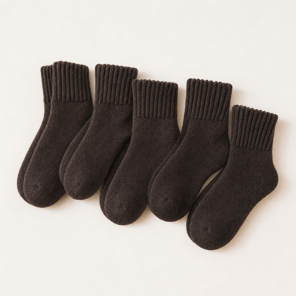 Chaussettes Cocooning Espresso – Lot de 5 paires